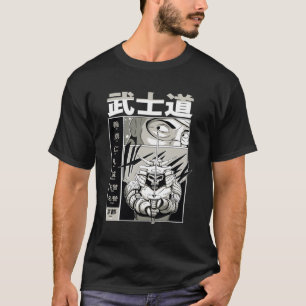 Japanse anime Bushido Samurai krijger Katana Mial T-shirt