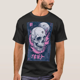 Japanse Anime Emo Gotische Schedel Reaper Kunst 01 T-shirt