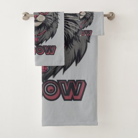  japanse anime grijs kat Logo Bad Handdoek (Insitu)