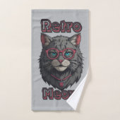  japanse anime grijs kat Logo Bad Handdoek (Handdoek)