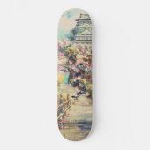 Japanse Anime Meisje Japan Kersenbloesem Persoonlijk Skateboard (Voorkant)