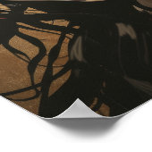 Japanse anime meisje met rood en goud Oni masker P Poster (Hoek)