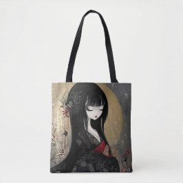 japanse anime queen tote bag