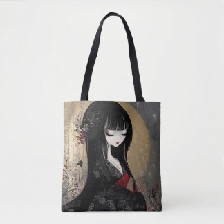 japanse anime queen tote bag