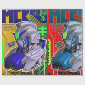 Japanse anime robot cadeaupapier (Vlak)