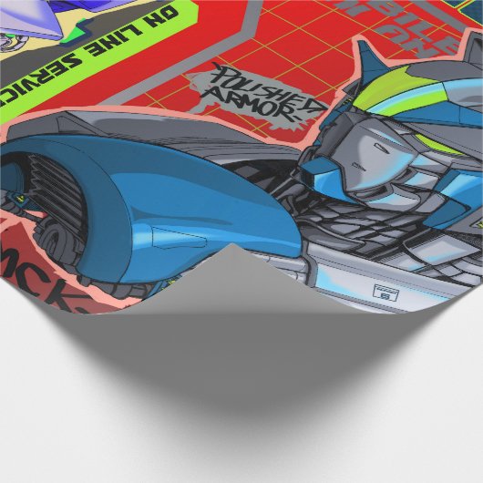 Japanse anime robot cadeaupapier (Hoek)