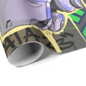 Japanse anime robot cadeaupapier (Rol Hoek)