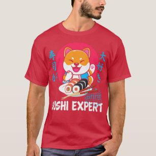 Japanse Anime Shiba Inu Sushi Kawaii Otaku Dog Ja T-shirt