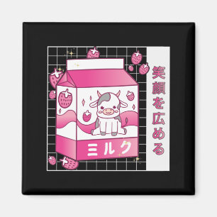 Japanse Anime Strawberry Milk Carton Cute Koe Magneet