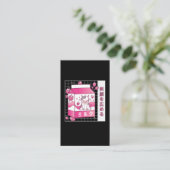 Japanse Anime Strawberry Milk Carton Cute Koe Visitekaartje (Staand voorkant)