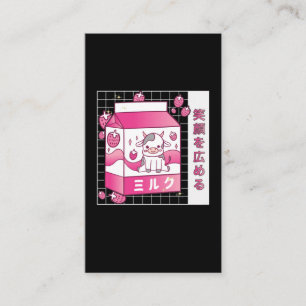 Japanse Anime Strawberry Milk Carton Cute Koe Visitekaartje