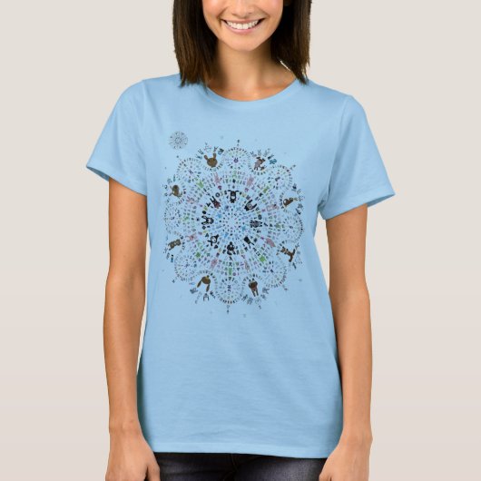 Japanse animesnop mandala t-shirt (Voorkant)