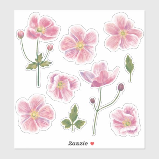 Japanse annemonventilator sticker (Vel)