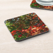 Japanse apel, herfstboombladeren onderzetter (Linkerzijde)