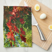 Japanse apel, herfstboombladeren theedoek (Quarter Fold)