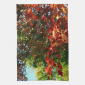 Japanse apel, herfstboombladeren theedoek (Verticaal)