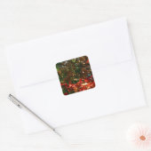Japanse apel, herfstboombladeren vierkante sticker (Envelop)