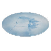 Japanse apelbladeren in blauw snijplank (Hoek)