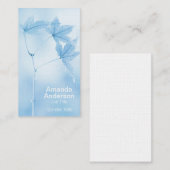 Japanse apelbladeren in blauw visitekaartje (Voorkant / Achterkant)