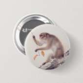 Japanse apenschilderende Chinese Zodiac-Button Ronde Button 5,7 Cm (Voorkant /achterkant)