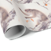 Japanse apenschilderende Chinese Zodiac Wrapping P Cadeaupapier (Rol Hoek)