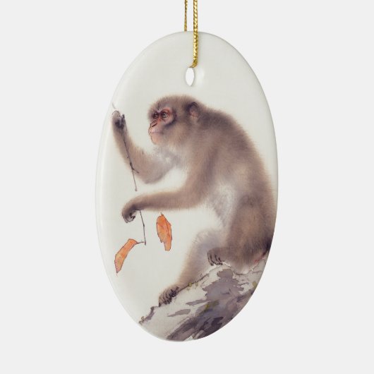 Japanse apenschildering - Jaar van de aap Keramisch Ornament (Rechts)