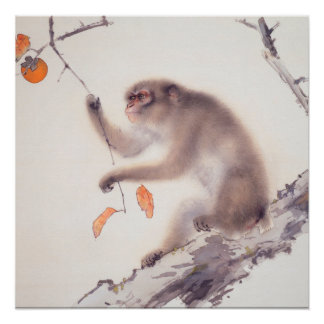 Japanse apenschilders Chinees Zodiac-Poster Perfect Poster
