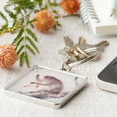 Japanse apenschilders Chinese Zodiac Birthday K Sleutelhanger (Zijkant)