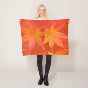 Japanse aple Leaves Fleece Deken