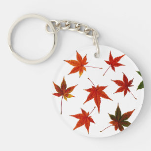 Japanse aple Leaves Sleutelhanger