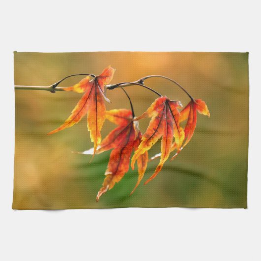 Japanse aple Leaves Theedoek (Horizontaal)