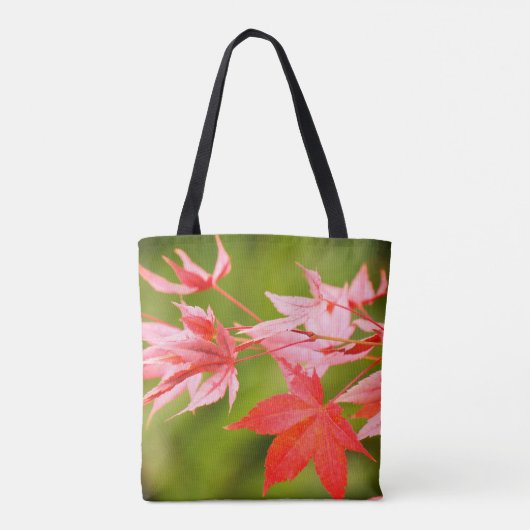 Japanse aple Leaves Tote Bag (Achterkant)