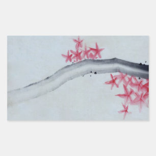 Japanse aple rechthoekige sticker