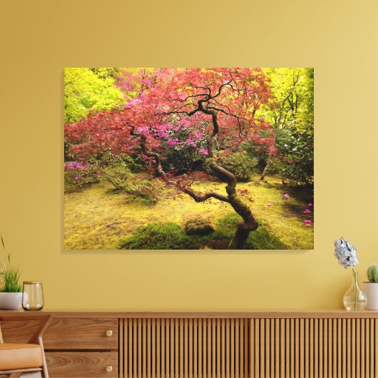 Japanse aple Tree Canvas afdrukken (Insitu (Woonkamer))
