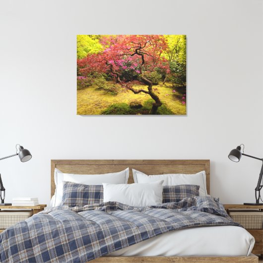Japanse aple Tree Canvas afdrukken (Insitu (Slaapkamer))