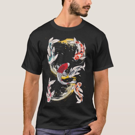 Japanse aquacultuur Koi Fishes T-shirt (Voorkant)