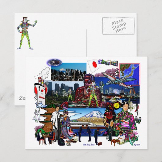 Japanse Archipelago Collage Briefkaart (Voorkant / Achterkant)