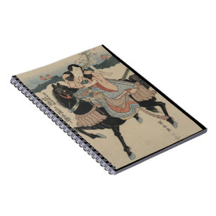 Japanse arrior en zijn Laughing Horse-laptop Notitieboek