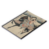 Japanse arrior en zijn Laughing Horse-laptop Notitieboek (Linkerzijde)