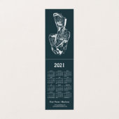 Japanse art. 2020-kalender sjabloon visitekaartje (Buitenkant ongevouwen)