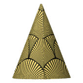 Japanse Art Deco: Zwart Goud Ontwerp Feesthoedjes (Achterkant)