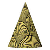 Japanse Art Deco: Zwart Goud Ontwerp Feesthoedjes (Links)