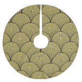 Japanse Art Deco: Zwart Goud Ontwerp Kerstboom Rok (Voorkant)