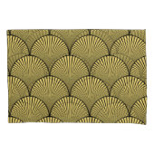 Japanse Art Deco: Zwart Goud Ontwerp Kussensloop (Voorkant)