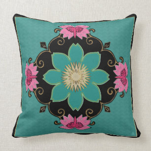 Japanse Art Nouveau Rosette Kussen