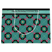 Japanse Art Nouveau rozet (gepersonaliseerd) Groot Cadeauzakje (Voorkant)