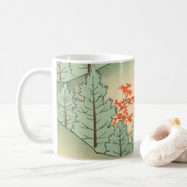 Japanse artistieke illustratie bomen thee koffiemok