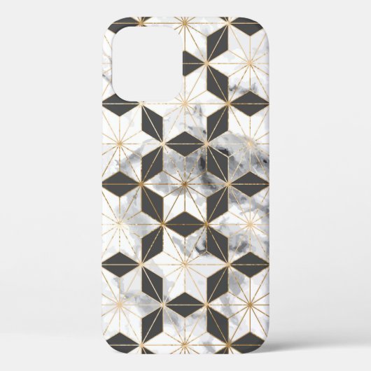 Japanse Asanoha: Gouden Marmeren Patroon. Case-Mate iPhone Case (Achterkant)