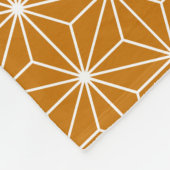 Japanse Asanoha (grootschalig) Bourgogne & Goud Fleece Deken (Hoek)