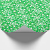 Japanse Asanoha of Star Pattern, jade groen Cadeaupapier (Hoek)